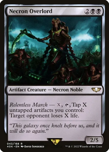 Necron Overlord, Magic card 40K 43 — Warhammer 40,000 Commander set