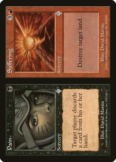 Pain // Suffering, carte Magic INV 294 — extension Invasion