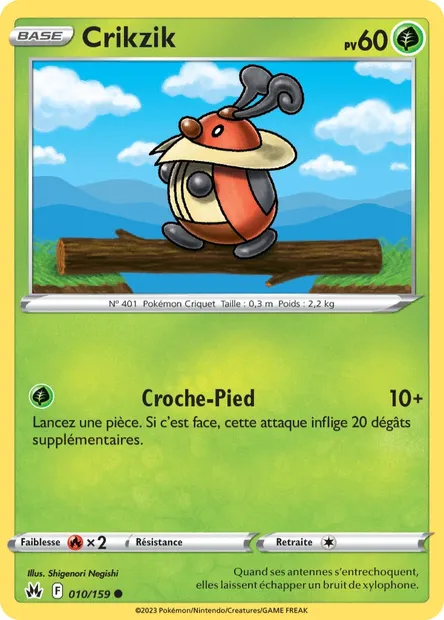 Crikzik, carte Pokémon CRZ 010 — extension Zénith Suprême