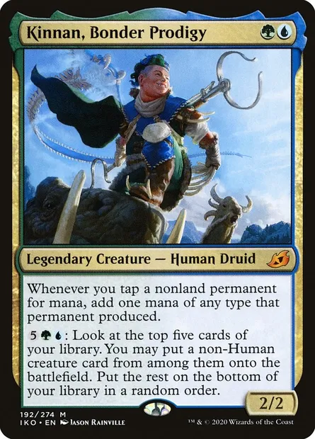 Kinnan, Bonder Prodigy, Magic card IKO 192 — Ikoria: Lair of Behemoths set