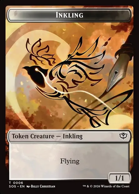 Inkling, Magic card TSOS 6 — Secrets of Strixhaven Tokens set