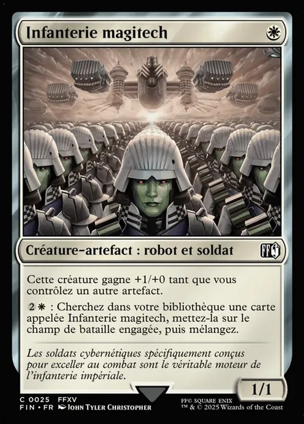 Infanterie magitech, carte Magic FIN 25 — extension Final Fantasy