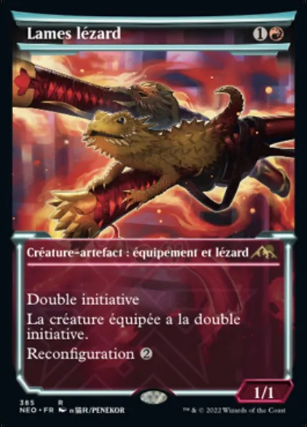 Lames lézard, carte Magic NEO 385 — extension Kamigawa: La Dynastie Néon