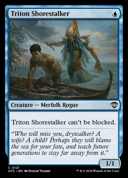 Triton Shorestalker, Magic card OTC 121 — Outlaws of Thunder Junction Commander set