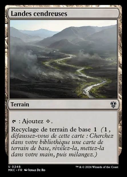 Landes cendreuses, carte Magic MKC 248 — extension Murders at Karlov Manor Commander