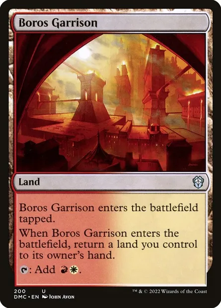 Boros Garrison, Magic card DMC 200 — Dominaria United Commander set