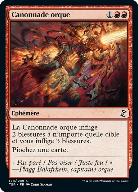 Canonnade orque, carte Magic TSR 178 — extension Spirale Temporelle Remastered