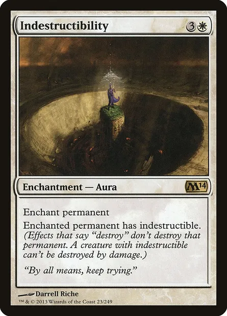 Indestructibility, Magic card M14 23 — Magic 2014 set