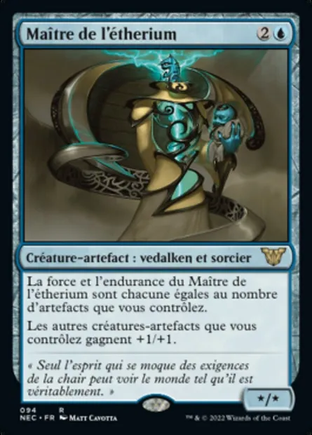 Maître de l'étherium, carte Magic NEC 94 — extension Neon Dynasty Commander