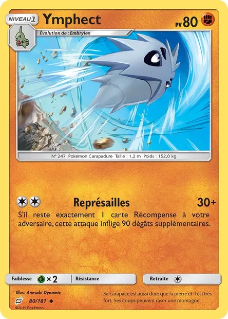 Ymphect, carte Pokémon TEU 80 — extension Duo de Choc