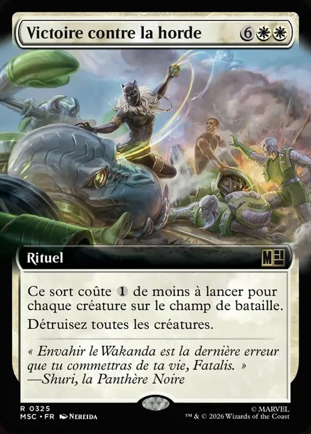 Victoire contre la horde, carte Magic MSC 325 — extension Marvel Super Heroes Commander