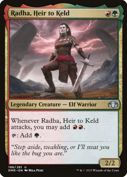 Radha, Heir to Keld, Magic card DMR 196 — Dominaria Remastered set