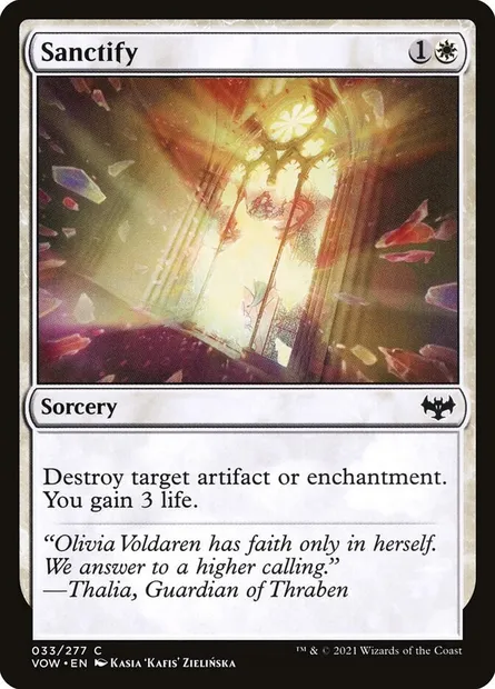 Sanctify, Magic card VOW 33 — Innistrad: Crimson Vow set