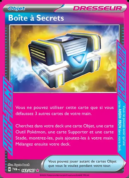 Boîte à Secrets, carte Pokémon TWM 163 — extension Mascarade Crépusculaire