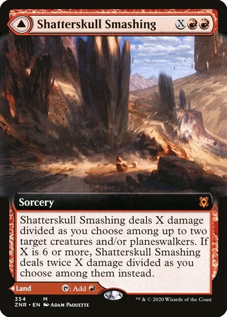 Shatterskull Smashing // Shatterskull, the Hammer Pass, Magic card ZNR 354 — Zendikar Rising set