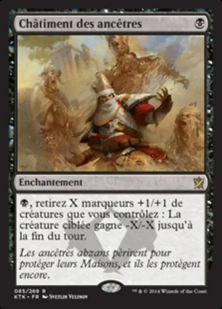 Châtiment des ancêtres, carte Magic KTK 85 — extension Les Khans de Tarkir
