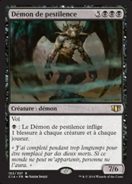 Démon de pestilence, carte Magic C14 153 — extension Commander 2014