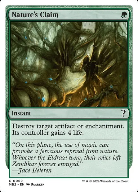 Nature's Claim, Magic card MB2 69 — Mystery Booster 2 set