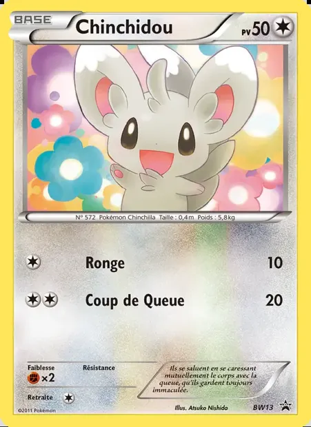 Chinchidou, carte Pokémon BW 13 — extension Promo BW