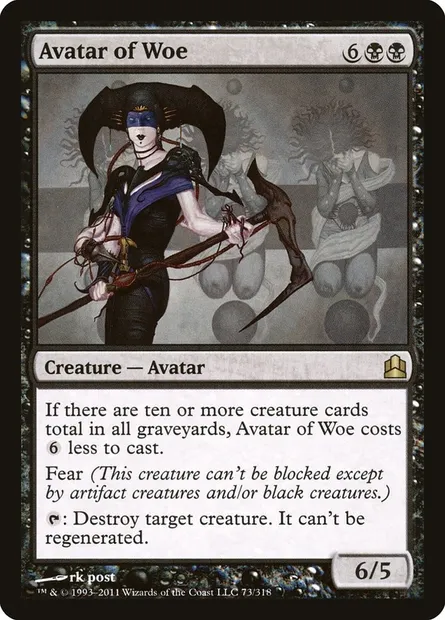 Avatar of Woe, Magic card CMD 73 — Commander 2011 set
