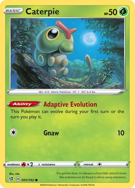 Caterpie, Pokémon card RCL 1 — Rebel Clash set