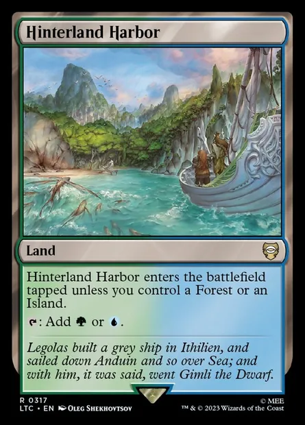 Hinterland Harbor, Magic card LTC 317 — Tales of Middle-earth Commander set