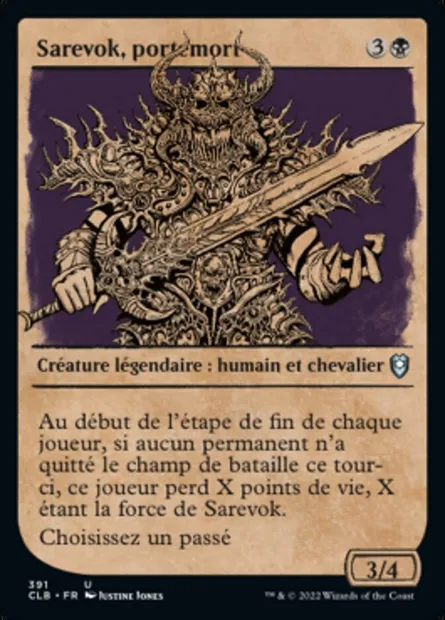 Sarevok, portemort, carte Magic CLB 391 — extension Commander Légendes : la bataille de la Porte de Baldur