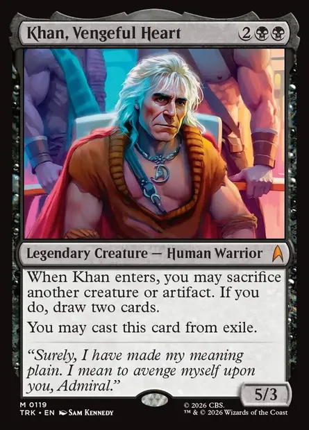 Khan, Vengeful Heart, Magic card TRK 119 — Star Trek set