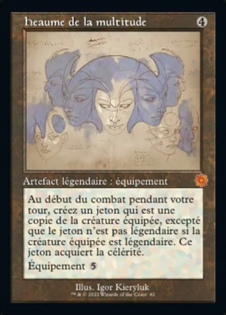 Heaume de la multitude, carte Magic BRR 82 — extension The Brothers' War Retro Artifacts
