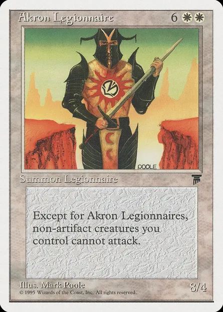 Akron Legionnaire, Magic card CHR 2 — Chronicles set