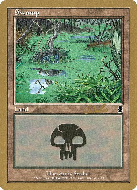 Swamp, Magic card WC02 cr340 — World Championship Decks 2002 set