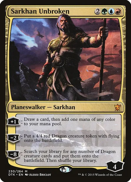 Sarkhan Unbroken, Magic card DTK 230 — Dragons of Tarkir set