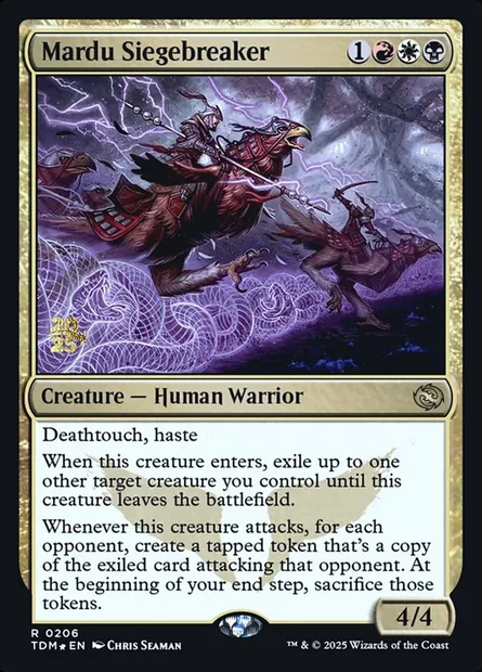 Mardu Siegebreaker, Magic card PTDM 206s — Tarkir: Dragonstorm Promos set