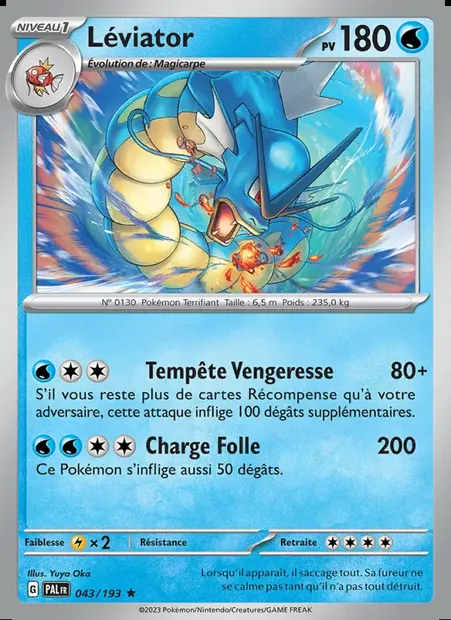 Léviator, carte Pokémon PAL 043 — extension Évolutions à Paldea