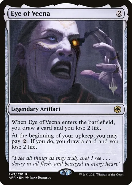 Œil de Vecna, carte Magic PAFR 243p — extension Adventures in the Forgotten Realms Promos