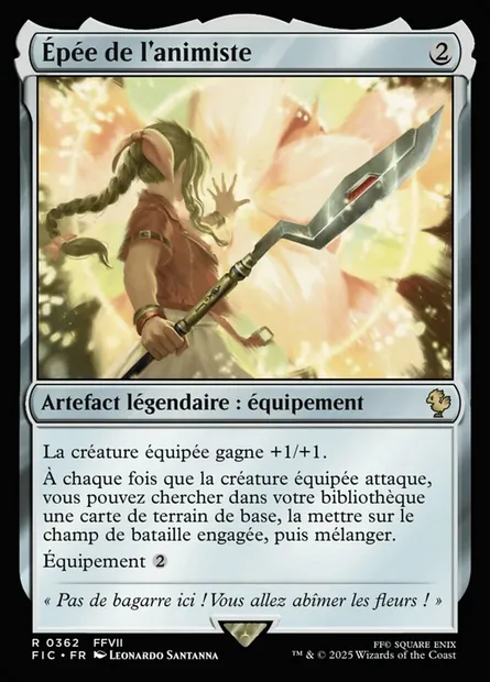 Épée de l'animiste, carte Magic FIC 362 — extension Final Fantasy Commander