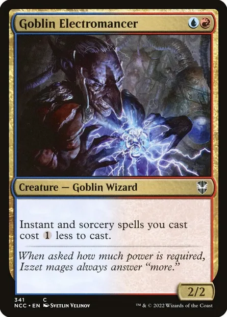 Goblin Electromancer, Magic card NCC 341 — New Capenna Commander set