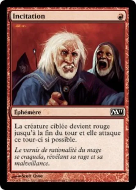Incitation, carte Magic M11 145 — extension Magic 2011