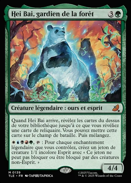 Hei Bai, gardien de la forêt, carte Magic TLE 139 — extension Avatar: The Last Airbender Eternal