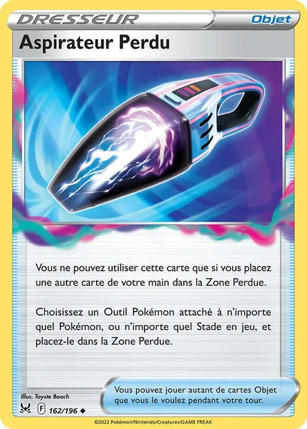 Aspirateur Perdu, carte Pokémon LOR 162 — extension Origine Perdue