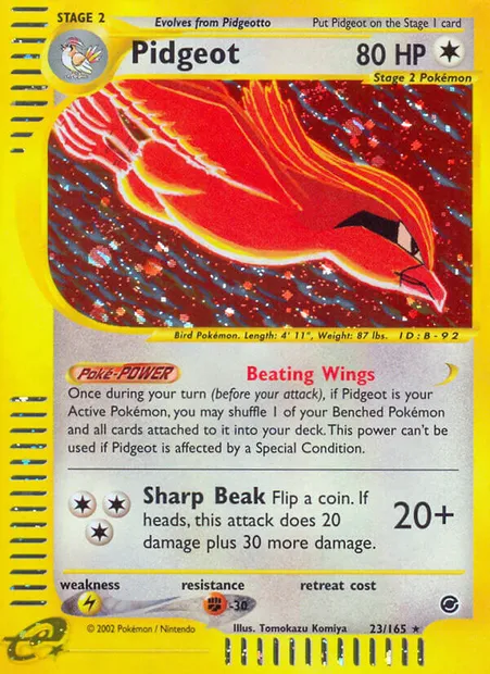 Pidgeot, Pokémon card EX 23 — Expedition Base Set set