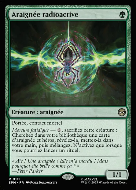 Araignée radioactive, carte Magic SPM 111 — extension Marvel's Spider-Man