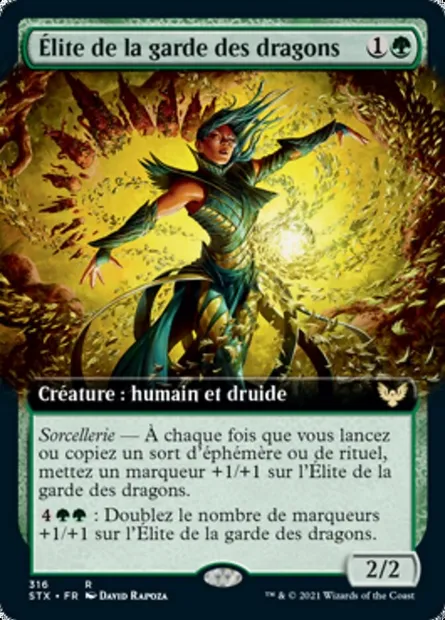 Élite de la garde des dragons, carte Magic STX 316 — extension Strixhaven: l'Académie des Mages