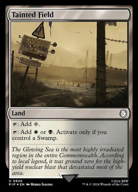 Champ souillé, carte Magic PIP 826 — extension Fallout