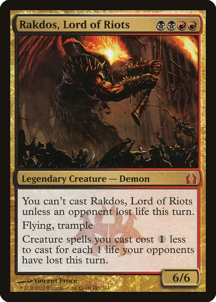 Rakdos, Lord of Riots, Magic card RTR 187 — Return to Ravnica set
