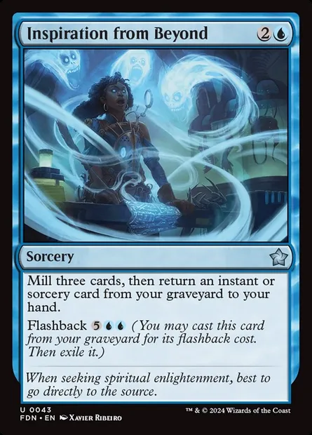 Inspiration from Beyond, Magic card FDN 43 — Foundations set