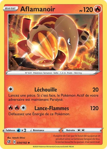 Aflamanoir, carte Pokémon RCL 34 — extension Clash des Rebelles