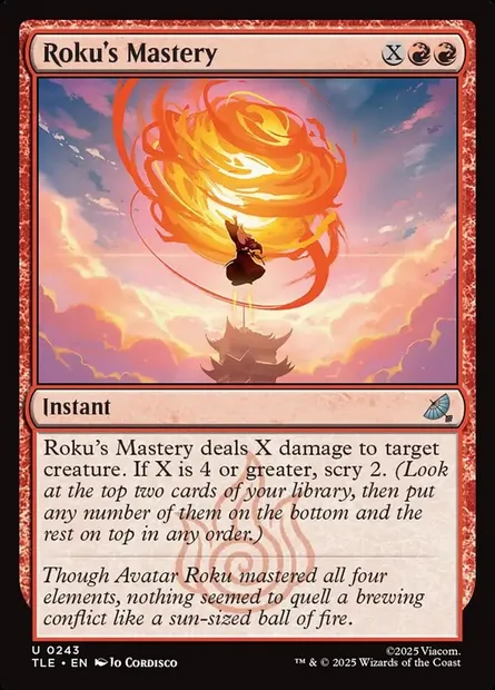 Roku's Mastery, Magic card TLE 243 — Avatar: The Last Airbender Eternal set