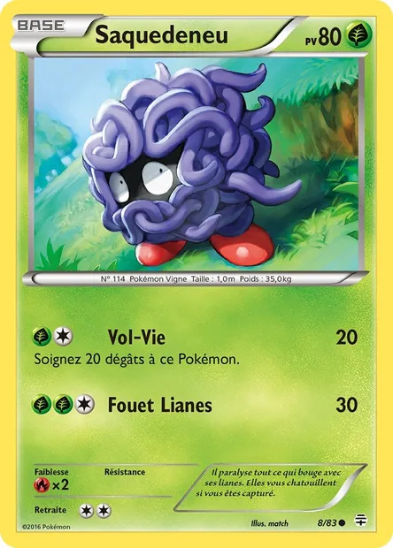 Saquedeneu, carte Pokémon GEN 8 — extension Générations