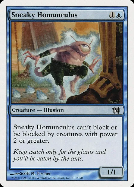 Sneaky Homunculus, Magic card 8ED 101 — Eighth Edition set